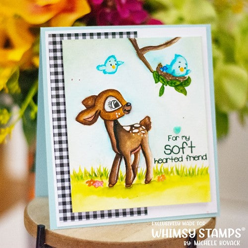 Simon Says Stamp! Whimsy Stamps WILD FLOWER GRASS Clear Stamps CWSD406