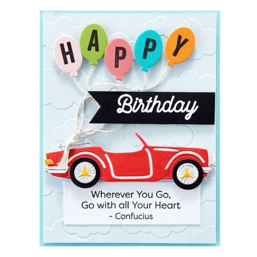 Simon Says Stamp! SES-028 Spellbinders HEAD IN THE CLOUDS Embossing Folder