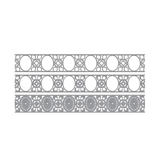 Simon Says Stamp! S6-192 Spellbinders STITCHED KALEIDOSCOPE STRIP Etched Dies