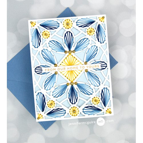 Simon Says Stamp! S5-503 Spellbinders STITCHED PETAL FRAME Etched Dies