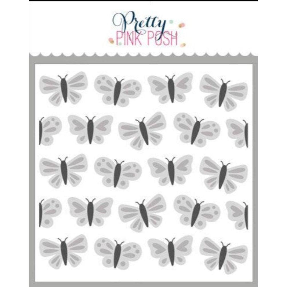 Simon Says Stamp! Pretty Pink Posh LAYERED BUTTERFLIES Stencils