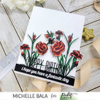 Simon Says Stamp! Picket Fence Studios CARNATION FLOWER GARDEN Clear Stamps f162*