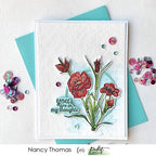 Simon Says Stamp! Picket Fence Studios CARNATION FLOWER GARDEN Clear Stamps f162*