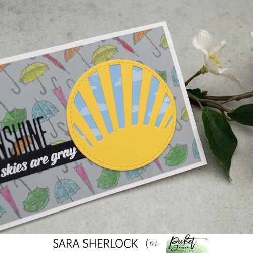 Simon Says Stamp! Picket Fence Studios MORNING SUNLIGHT Slim Line Die Insert sdcs145*