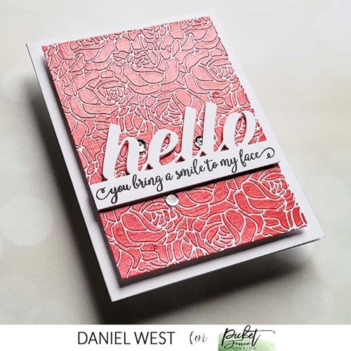 Simon Says Stamp! Picket Fence Studios ROSE LINES Stencil sc298*