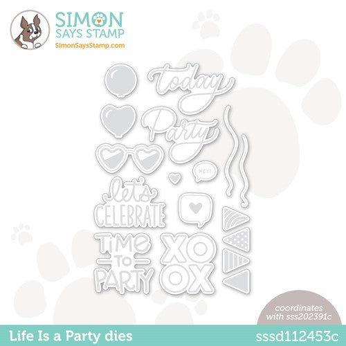 Simon Says Stamp! Simon Says Stamp LIFE IS A PARTY Wafer Dies sssd112453c