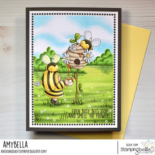 Simon Says Stamp! Stamping Bella BUNDLE GIRL AND THE BEEHIVE Cling Stamps eb1124