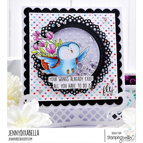 Simon Says Stamp! Stamping Bella BIRDIE WITH A MESSAGE Cling Stamps eb1128