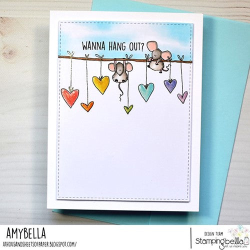 Simon Says Stamp! Stamping Bella MICE HANGING OUT Cling Stamps eb1131