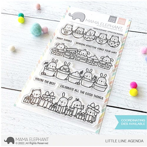 Simon Says Stamp! Mama Elephant Clear Stamps LITTLE LINE AGENDA