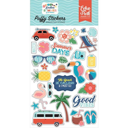 Simon Says Stamp! Echo Park ENDLESS SUMMER Puffy Stickers es274066*