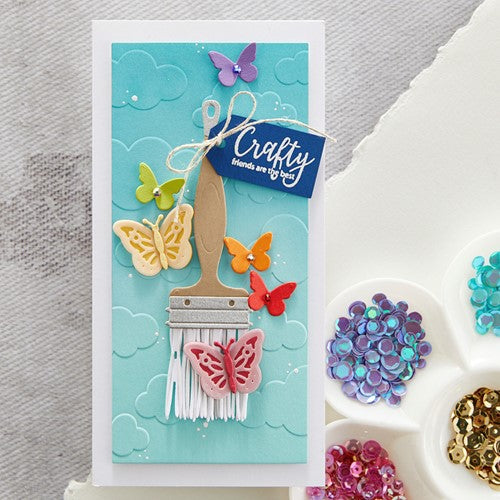 Spellbinders - Butterfly Sentiments Clear Stamps