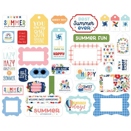 Simon Says Stamp! Echo Park MY FAVORITE SUMMER Ephemera Frames And Tags mys273025*