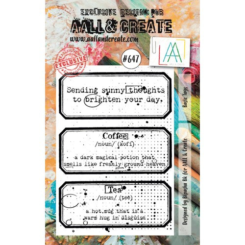 Simon Says Stamp! AALL & Create BASIC TAGS A7 Clear Stamp aall647