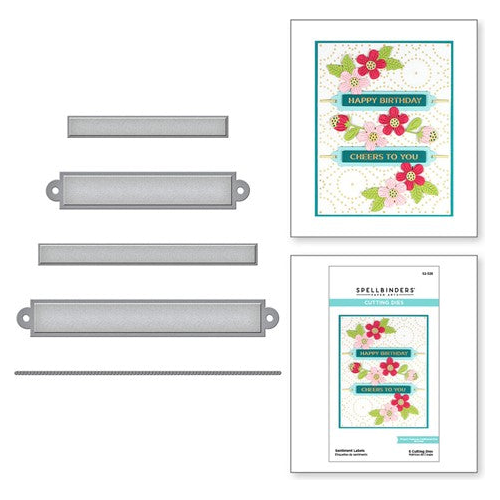 Simon Says Stamp! S2-328 Spellbinders SENTIMENT LABELS Etched Dies