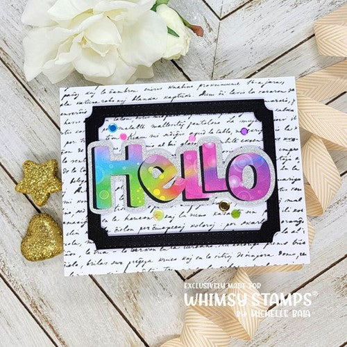 Simon Says Stamp! Whimsy Stamps VINTAGE SCRIPT BACKGROUND Cling Stamp DDB0073