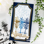 Simon Says Stamp! Whimsy Stamps VINTAGE SCRIPT BACKGROUND Cling Stamp DDB0073