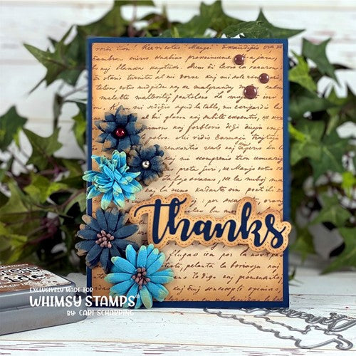 Simon Says Stamp! Whimsy Stamps VINTAGE SCRIPT BACKGROUND Cling Stamp DDB0073