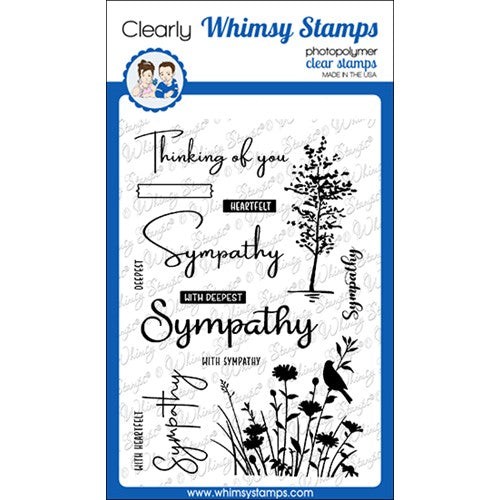 Simon Says Stamp! Whimsy Stamps SYMPATHY SILHOUETTE Clear Stamps CWSD407