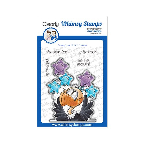 Simon Says Stamp! Whimsy Stamps OLD BUZZARD TOO Clear Stamps and Die Combo DP1087