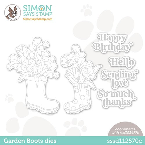 Simon Says Stamp! Simon Says Stamp GARDEN BOOTS Wafer Dies sssd112570c