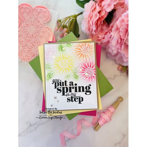 Simon Says Stamp! Simon Says Stamp Stencil DAISIES AND LEAVES ssst221620 | color-code:ALT1