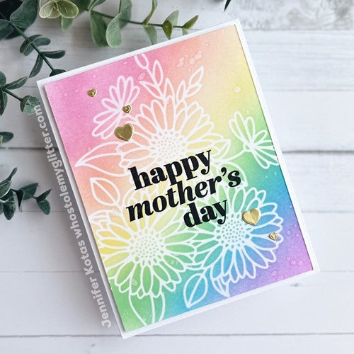 Simon Says Stamp! Simon Says Stamp Stencil DAISIES AND LEAVES ssst221620