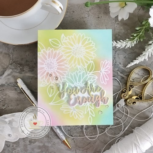 Simon Says Stamp! Simon Says Stamp Stencil DAISIES AND LEAVES ssst221620 | color-code:ALT4