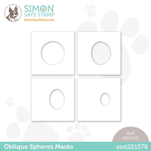 Simon Says Stamp! Simon Says Stamp Stencils OBLIQUE SPHERES with Masks ssst221578