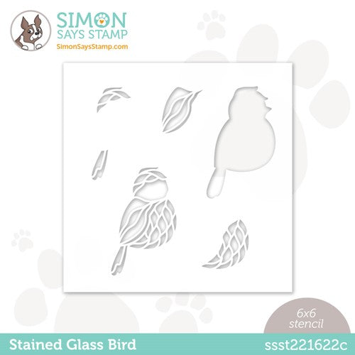 Simon Says Stamp! Simon Says Stamp Stencil STAINED GLASS BIRD ssst221622c