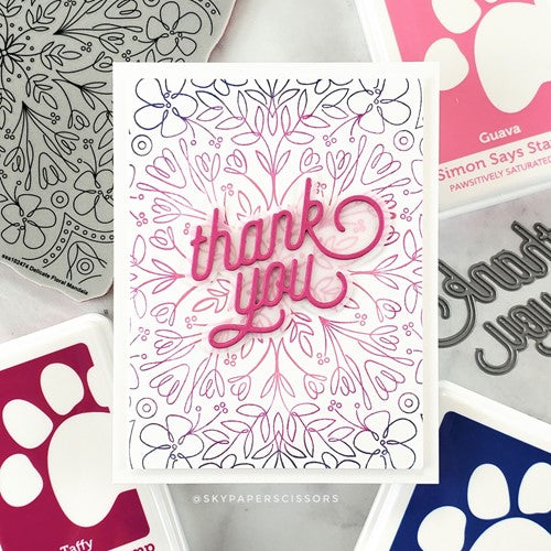 Simon Says Stamp! Simon Says Cling Stamps DELICATE FLORAL MANDALA sss102474 | color-code:ALT9