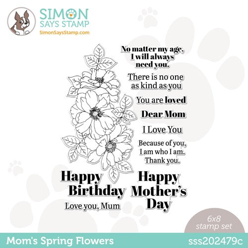 Simon Says Stamp! Simon Says Clear Stamps MOM'S SPRING FLOWERS sss202479c