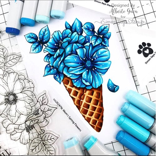 Simon Says Stamp! Simon Says Clear Stamps MOM'S SPRING FLOWERS sss202479c