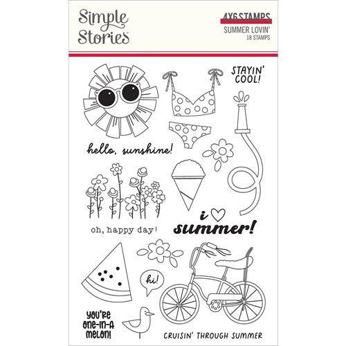 Simon Says Stamp! Simple Stories SUMMER LOVIN' Clear Stamp Set 17315*