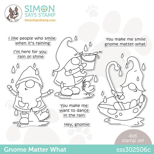 Simon Says Stamp! Simon Says Clear Stamps GNOME MATTER WHAT sss302506c