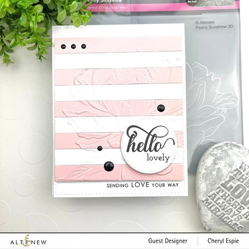 Simon Says Stamp! Altenew PEONY SUNSHINE 3D Embossing Folder ALT6654