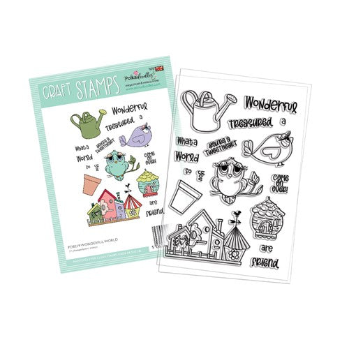 Simon Says Stamp! Polkadoodles WONDERFUL WORLD Clear Stamps pd8219*