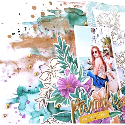 Simon Says Stamp! PinkFresh Studio HIBISCUS WASHI Stencil Set 147122 | color-code:ALT02