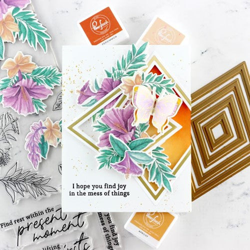 Simon Says Stamp! PinkFresh Studio HIBISCUS WASHI Stencil Set 147122 | color-code:ALT05