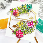 Simon Says Stamp! PinkFresh Studio RAINBOW FLORAL WASHI Clear Stamp Set 147322 | color-code:ALT03