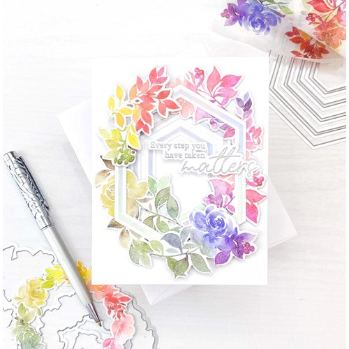 Simon Says Stamp! PinkFresh Studio RAINBOW FLORAL WASHI Clear Stamp Set 147322 | color-code:ALT06