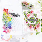 Simon Says Stamp! PinkFresh Studio RAINBOW FLORAL WASHI Clear Stamp Set 147322 | color-code:ALT091
