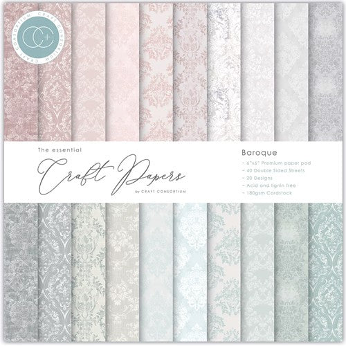 Simon Says Stamp! Craft Consortium BAROQUE 6 x 6 Paper Pad CCPPAD020B