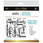 Simon Says Stamp! Therm O Web Unity SENTIMENTS 1 Deco Foil Adhesive Transfers 5632