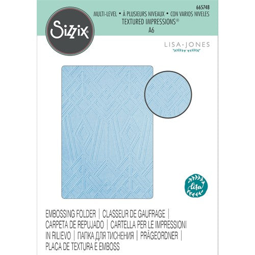 Simon Says Stamp! Sizzix Textured Impressions GEO DIAMONDS Multi Level Embossing Folder 665748