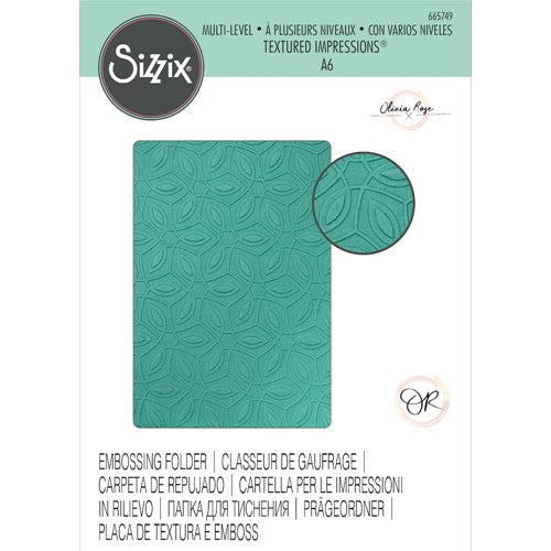 Simon Says Stamp! Sizzix Textured Impressions ORNAMENTAL PATTERN Multi Level Embossing Folder 665749