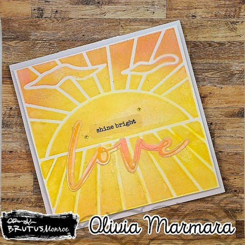 Simon Says Stamp! Brutus Monroe STAINED GLASS GARDEN Stencil bru8279*