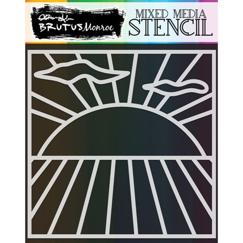 Simon Says Stamp! Brutus Monroe STAINED GLASS GARDEN Stencil bru8279*