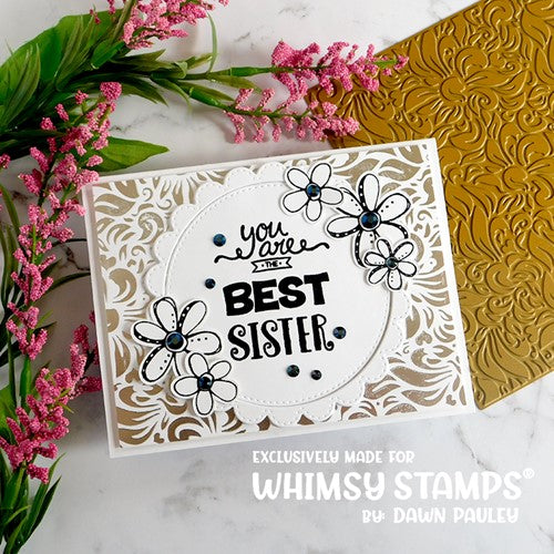 Simon Says Stamp! Whimsy Stamps FLORAL A2 Hot Foil Plate WSHFP04