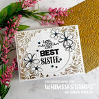 Simon Says Stamp! Whimsy Stamps FLORAL A2 Hot Foil Plate WSHFP04